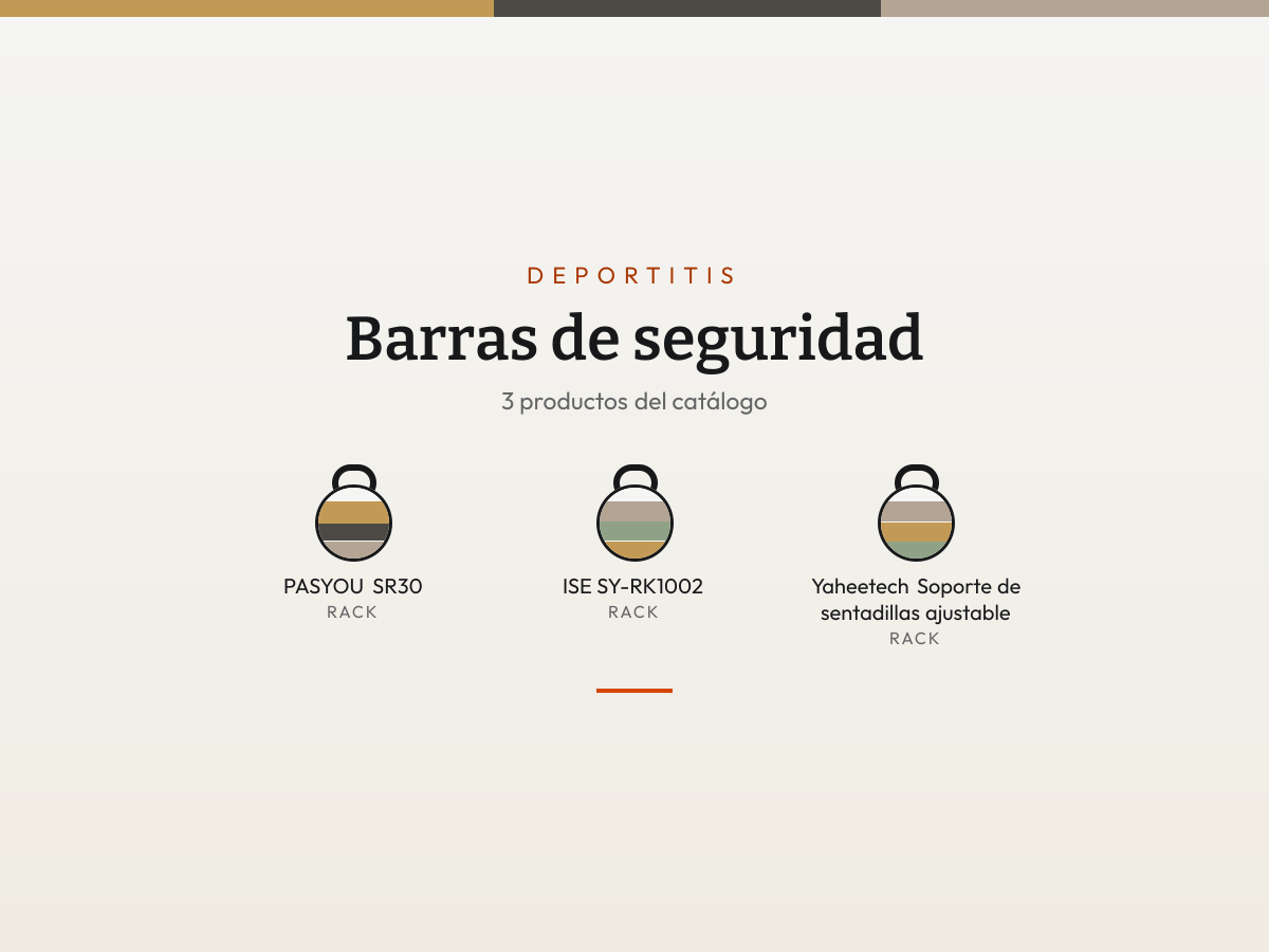 Mosaico de Barras de seguridad: sus productos en fichas de color