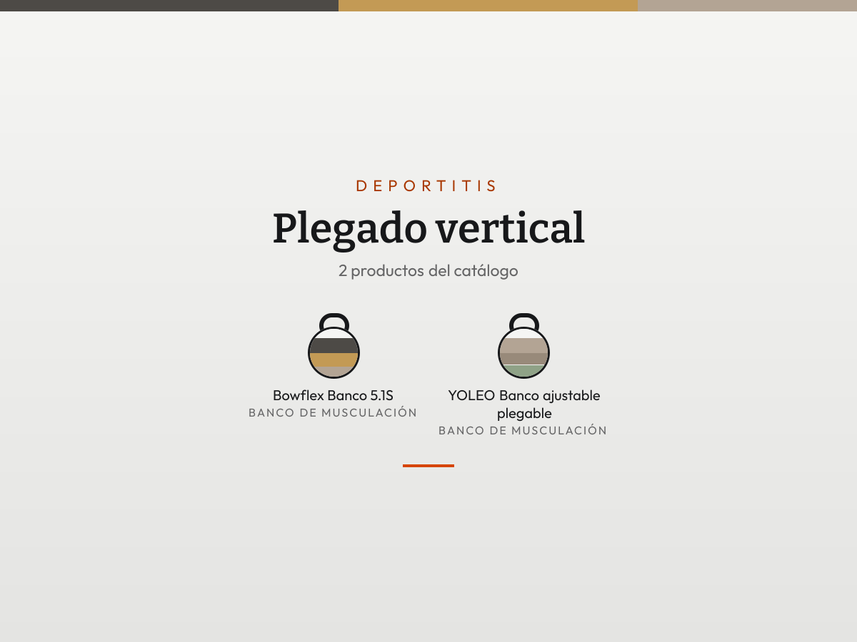 Mosaico de Plegado vertical: sus productos en fichas de color