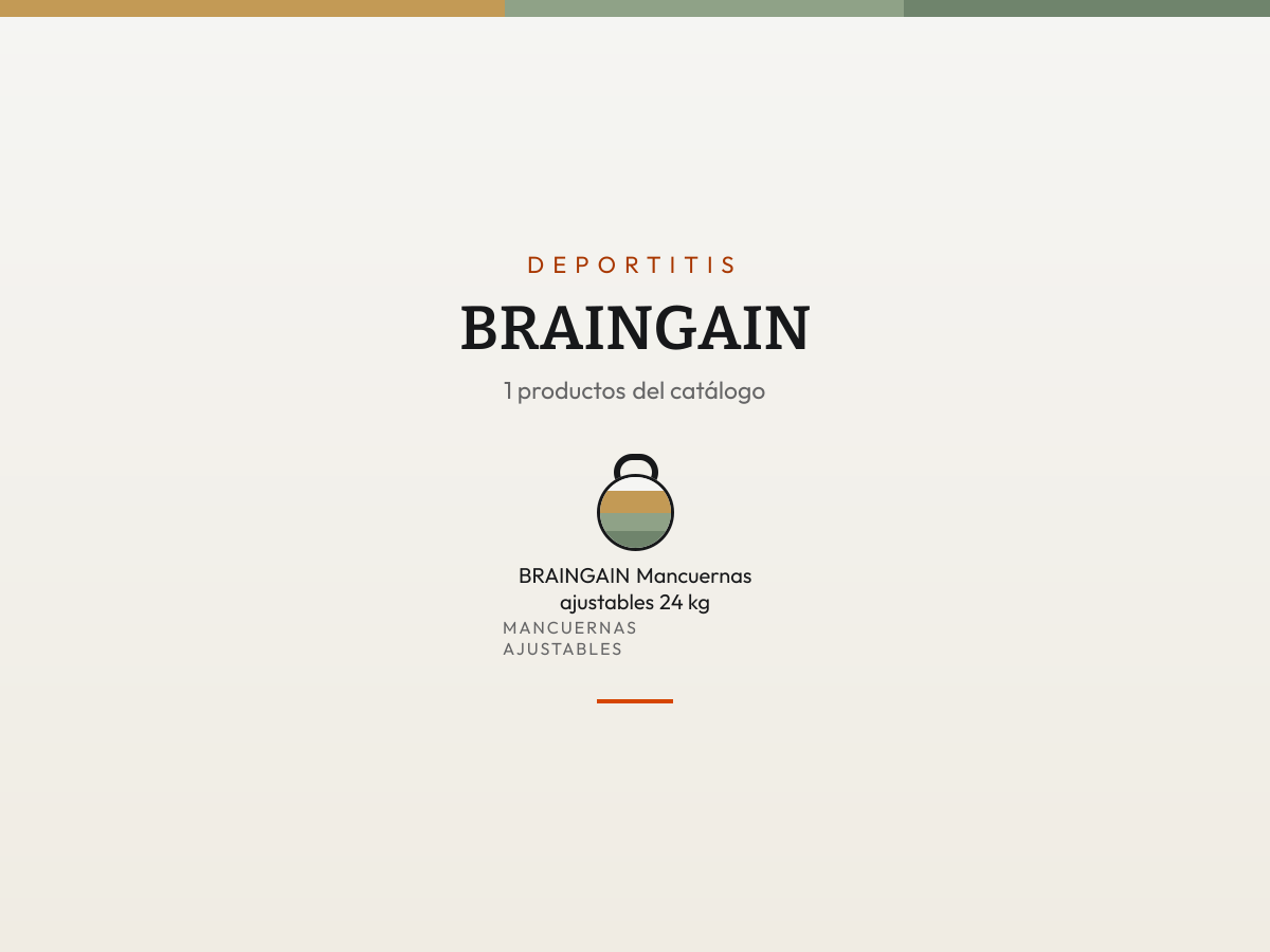 Mosaico de BRAINGAIN: sus productos en fichas de color