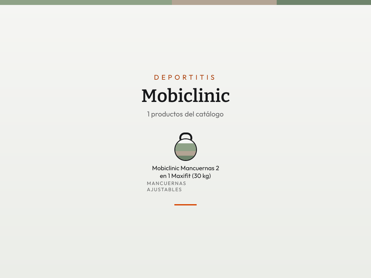 Mosaico de Mobiclinic: sus productos en fichas de color
