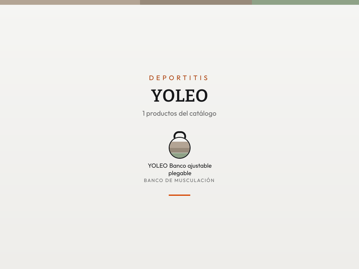 Mosaico de YOLEO: sus productos en fichas de color