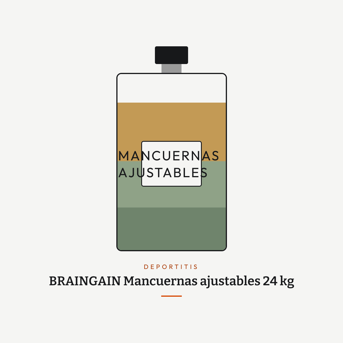 Retrato de uso de Mancuernas ajustables 24 kg — franjas de color por sus usos: cambio rápido, progresión, iniciación