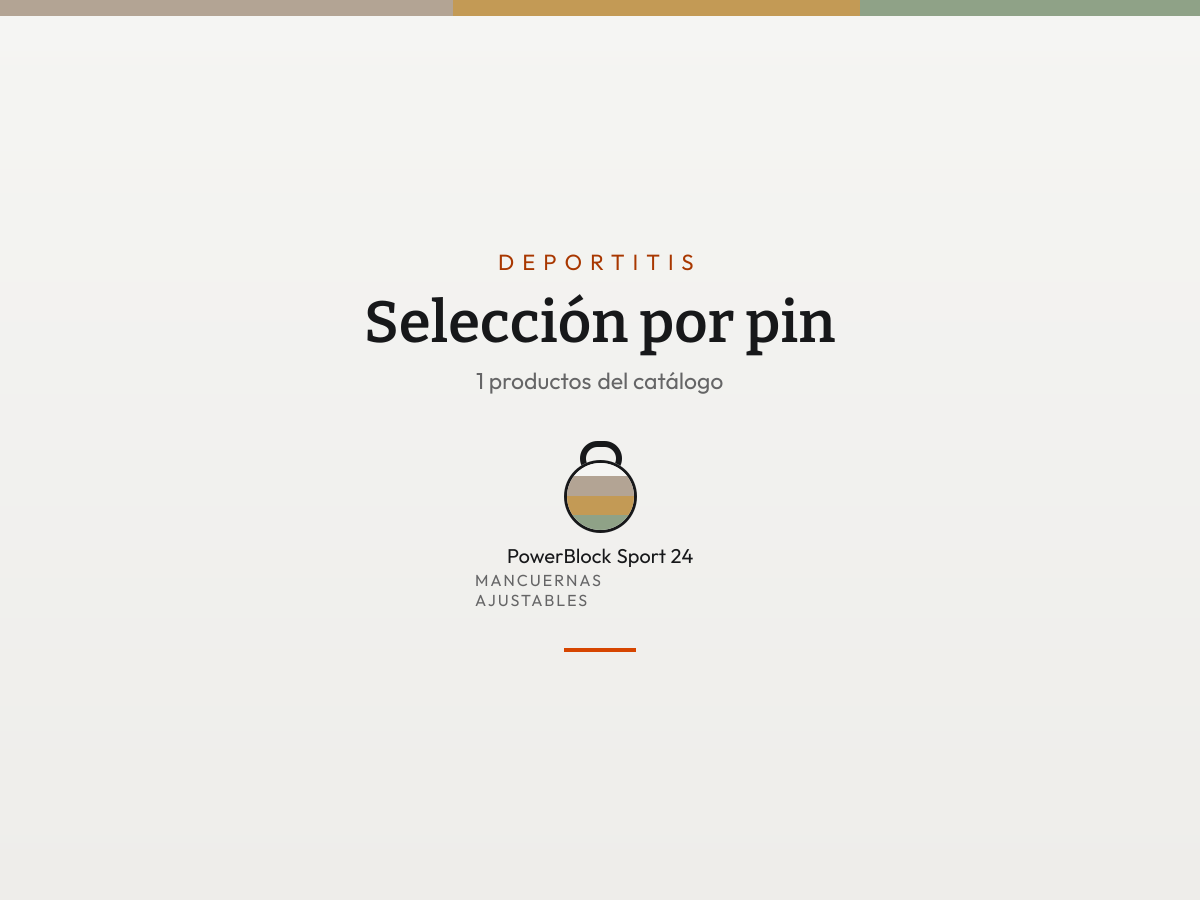 Mosaico de Selección por pin: sus productos en fichas de color