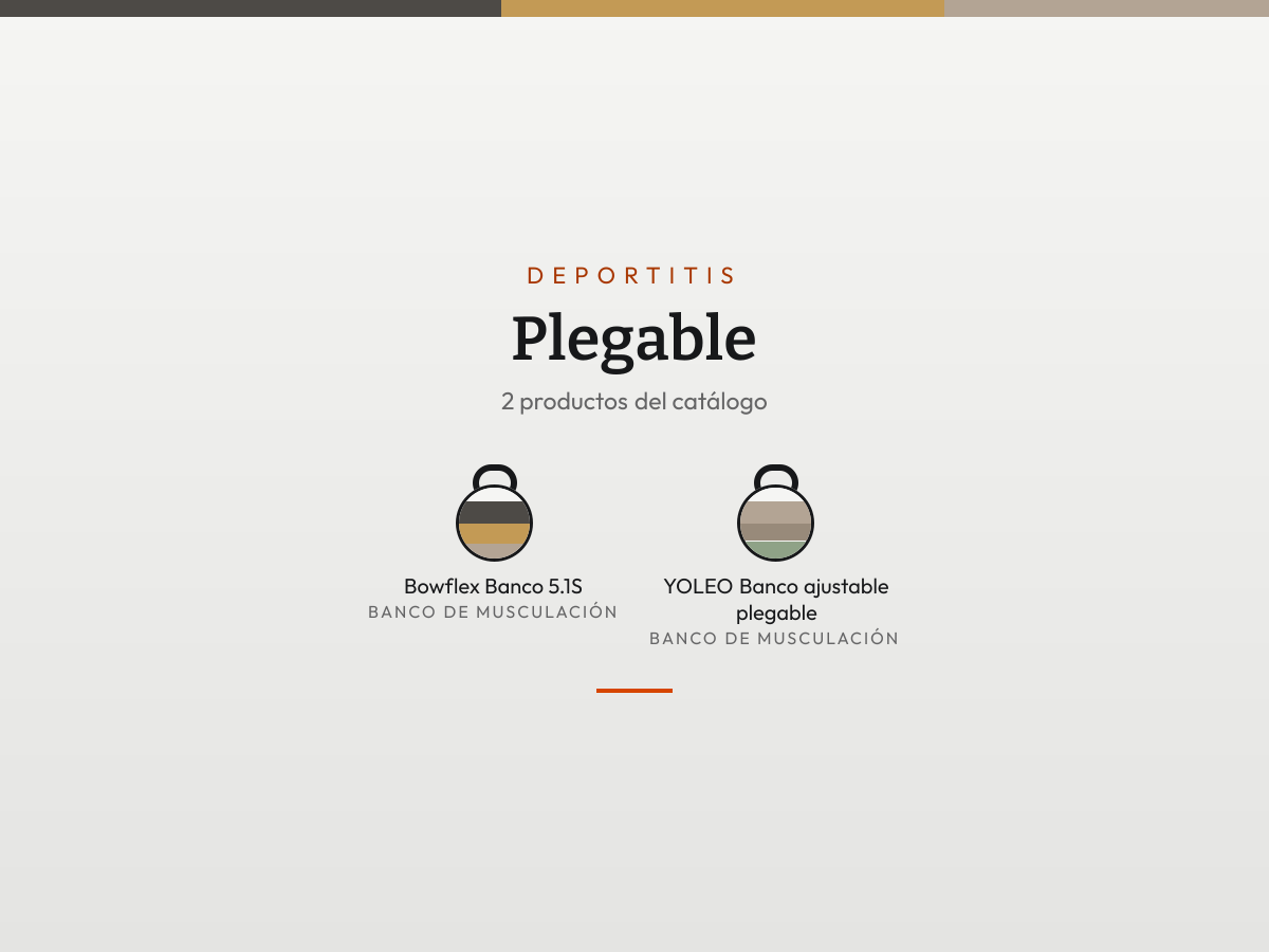 Mosaico de Plegable: sus productos en fichas de color
